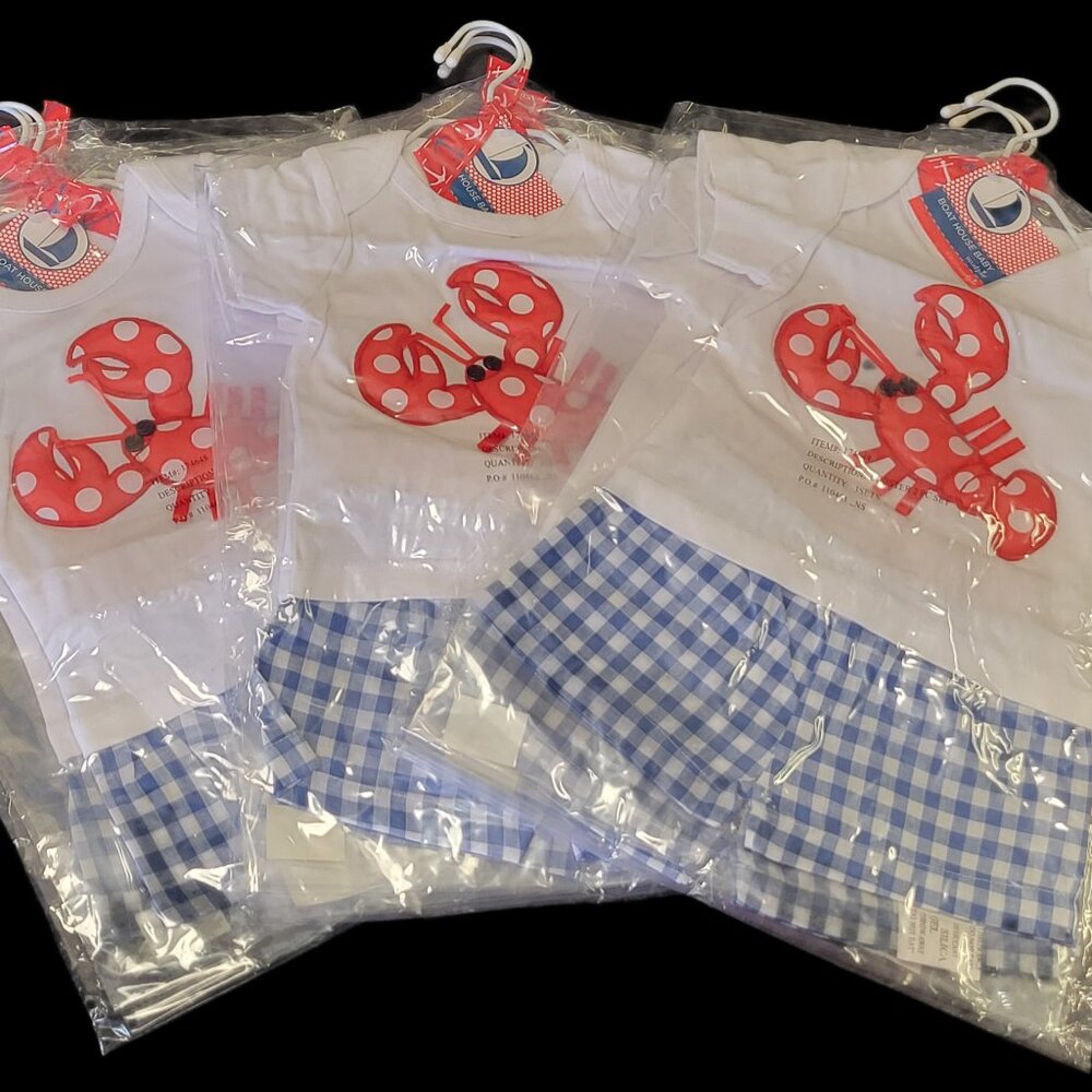 Bundle of 12 NEW Baby Lobster Outfits